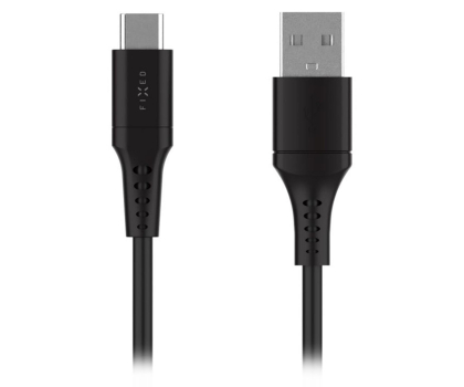 Kabel FIXED Liquid Silicone Cable USB-A - USB-C 0,3m 60W (czarny) FIXDLS-AC03-BK